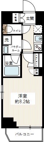 ＡＲＴＥＳＳＩＭＯ ＳＩＲＩＵＳ 0707号室 間取り