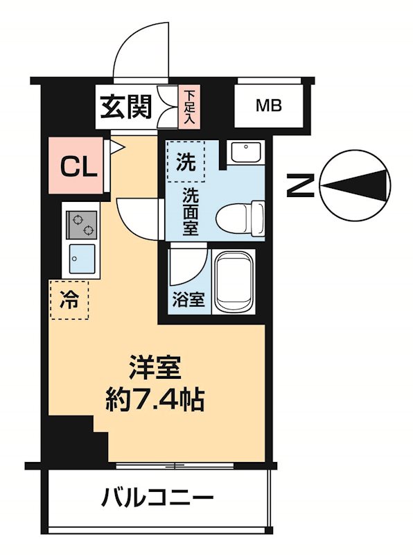 クラリッサ横浜ノワール 0504号室 間取り