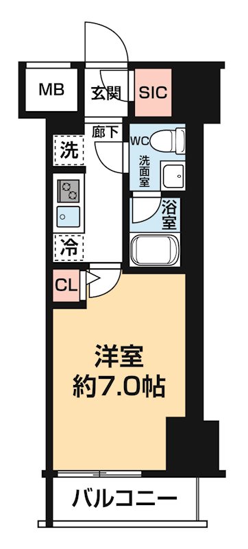 ＧＥＮＯＶＩＡ金町 0909号室 間取り