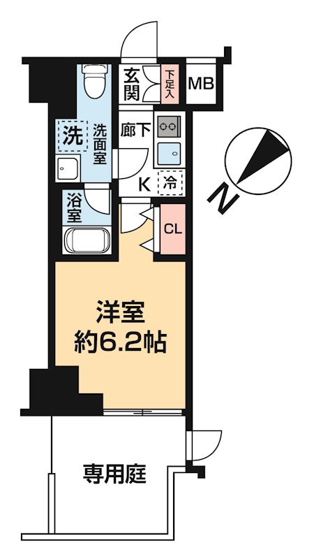 ガレリアレジデンス石川町 0101号室 間取り