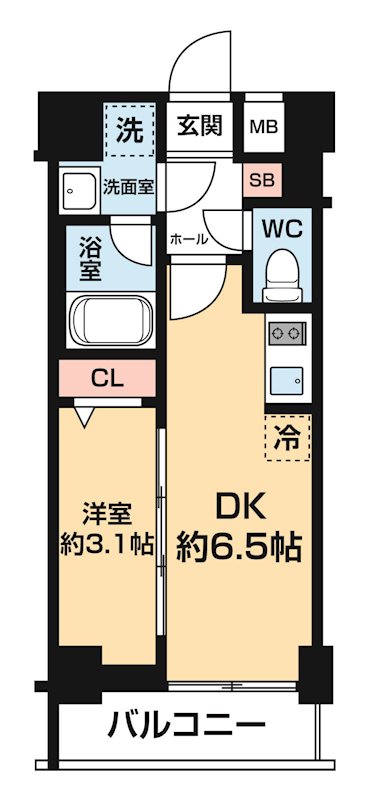 ＡＺＥＳＴ王子神谷 0203号室 間取り
