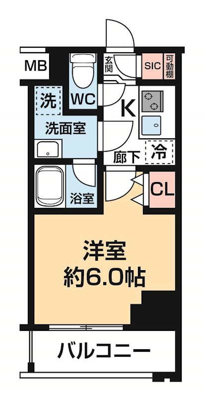 LUMEED横濱吉野町 0805号室 間取り