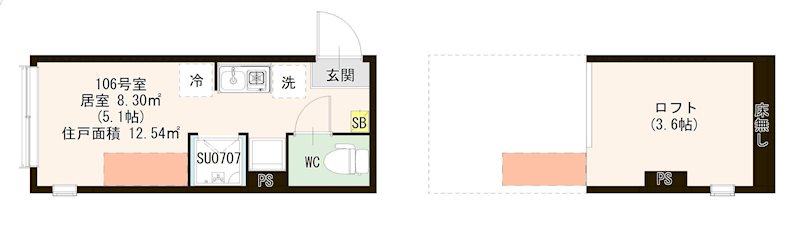 ハーモニーテラス蓮根Ⅳ 0106号室 間取り