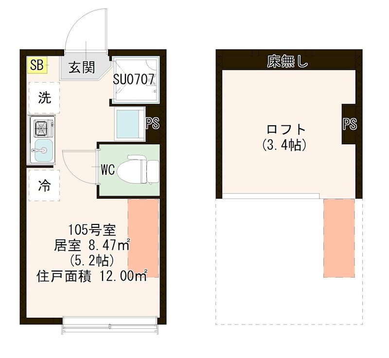 ハーモニーテラス蓮根Ⅳ 0105号室 間取り