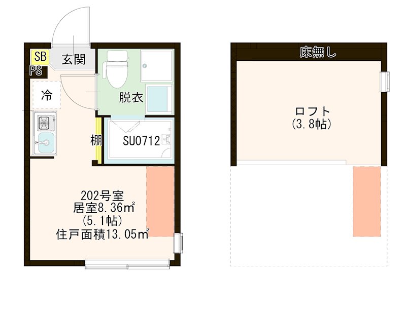ハーモニーテラス関町Ⅱ 0202号室 間取り