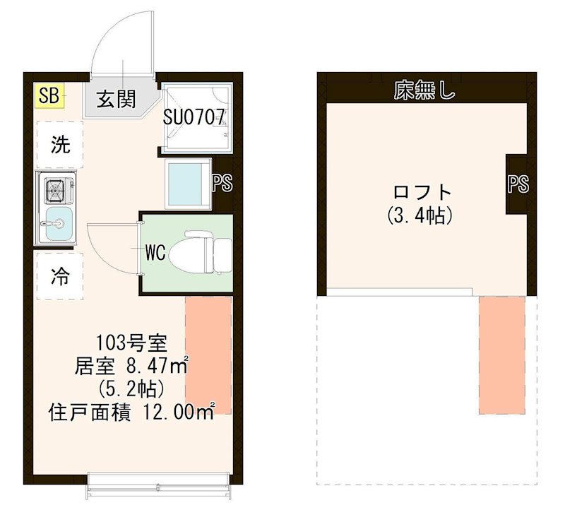 ハーモニーテラス蓮根Ⅳ 0103号室 間取り