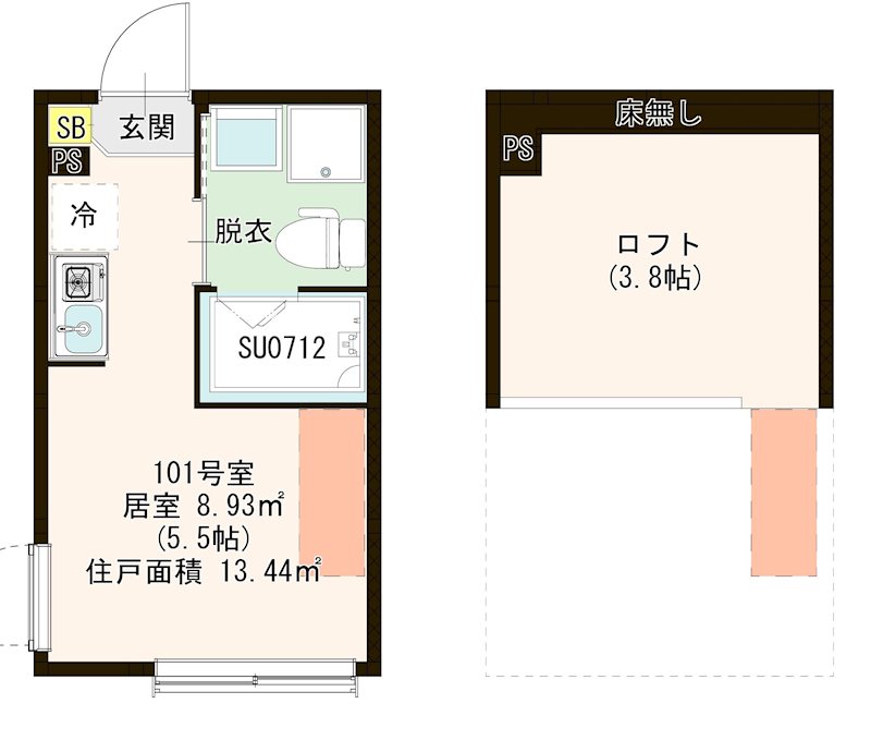 ハーモニーテラス蓮根Ⅳ 0102号室 間取り