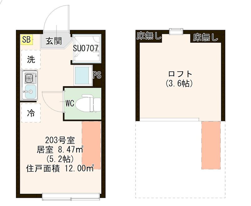 ハーモニーテラス蓮根Ⅳ 0203号室 間取り