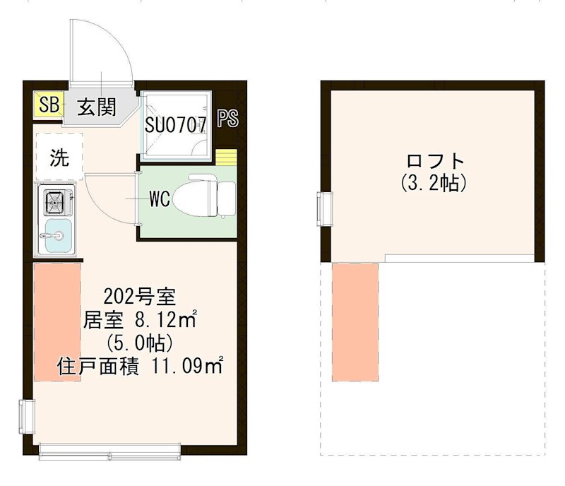 マルバ上板橋 0202号室 間取り
