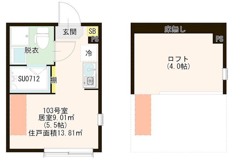 ハーモニーテラス関町Ⅱ 0103号室 間取り