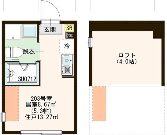 ハーモニーテラス関町北Ⅲ 0203号室 間取り
