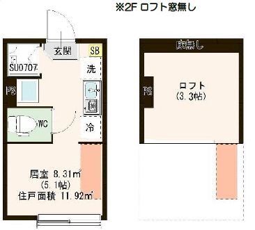 ハレテラス平和台 0207号室 間取り