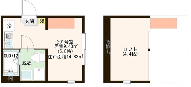 ハーモニーテラス北小岩ⅩⅩ 0201号室 間取り