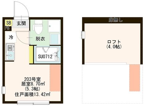ハーモニーテラス北小岩ⅩⅩ 0203号室 間取り