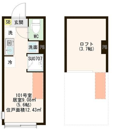 ハーモニーテラス西亀有Ⅲ 0101号室 間取り