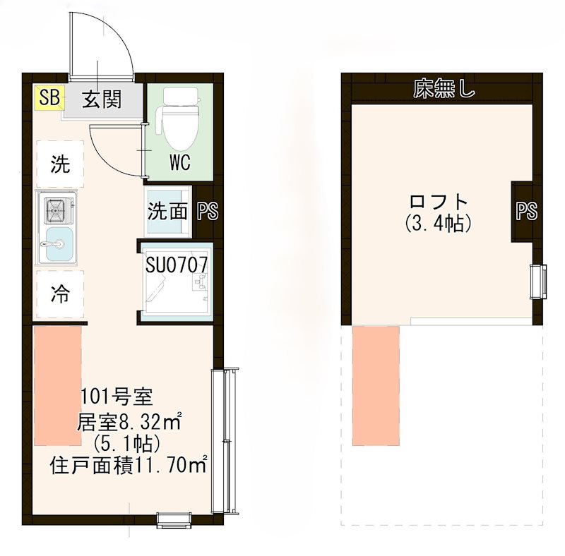 Ｍａｉｓｏｎ Ｂｏｎｈｅｕｒ 上井草 0101号室 間取り