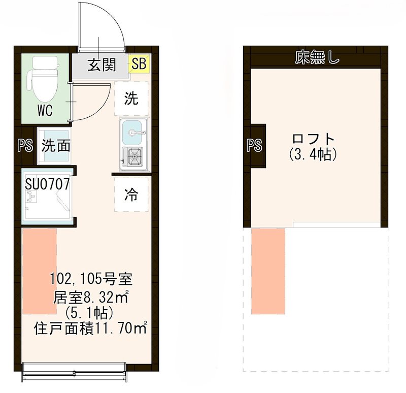 Ｍａｉｓｏｎ Ｂｏｎｈｅｕｒ 上井草 0105号室 間取り