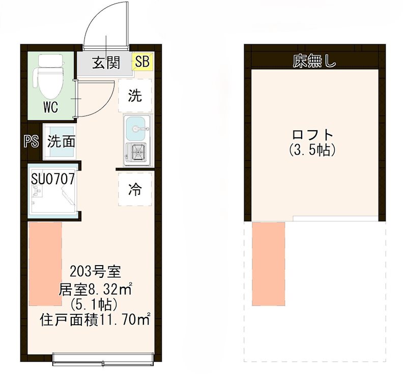 Ｍａｉｓｏｎ Ｂｏｎｈｅｕｒ 上井草 0203号室 間取り