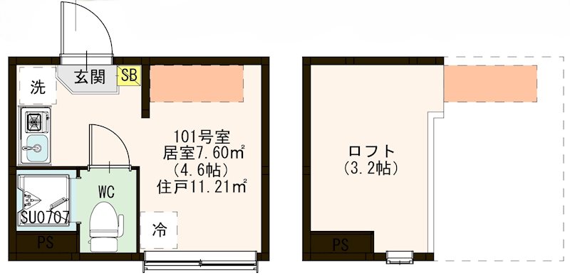 ワイズときわ台 0101号室 間取り