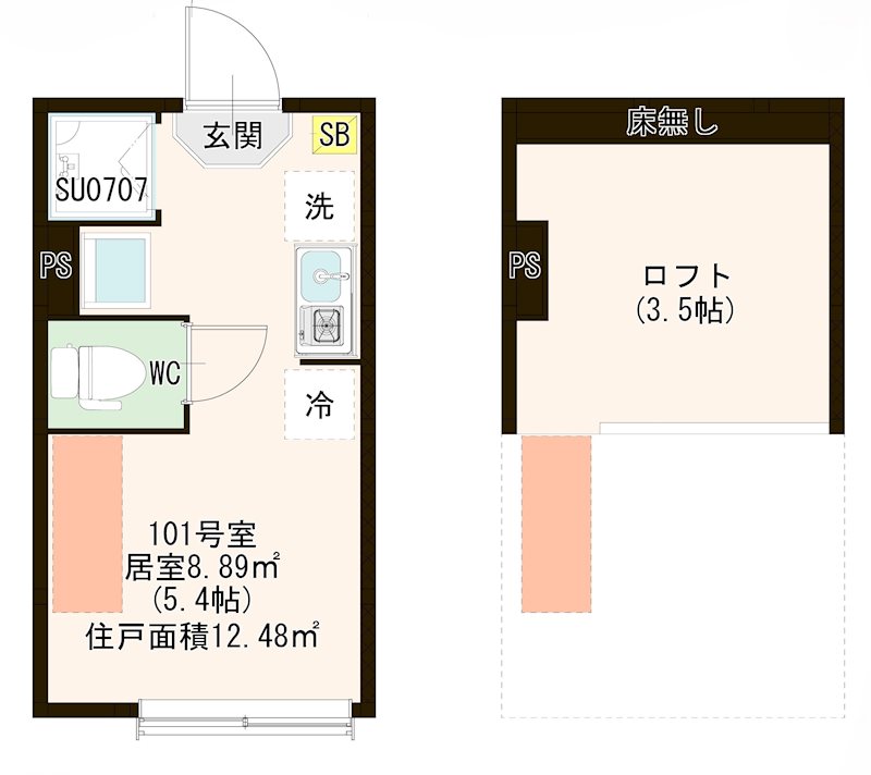 ハーモニーテラス板橋宮本町 0101号室 間取り