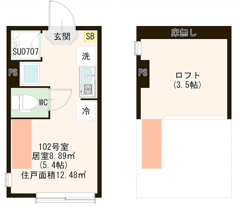 ハーモニーテラス板橋宮本町 0102号室 間取り