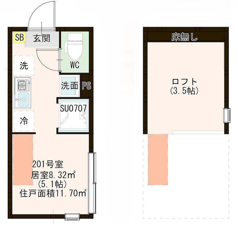 Ｍａｉｓｏｎ Ｂｏｎｈｅｕｒ 上井草 0201号室 間取り