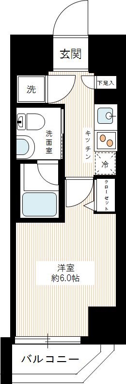 リヴシティ横濱関内 0603号室 間取り