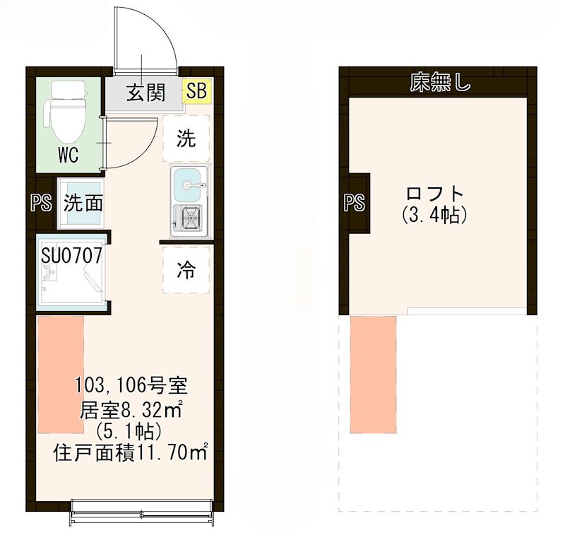 Ｍａｉｓｏｎ Ｂｏｎｈｅｕｒ 上井草 0103号室 間取り