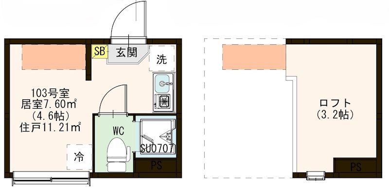ワイズときわ台 0103号室 間取り