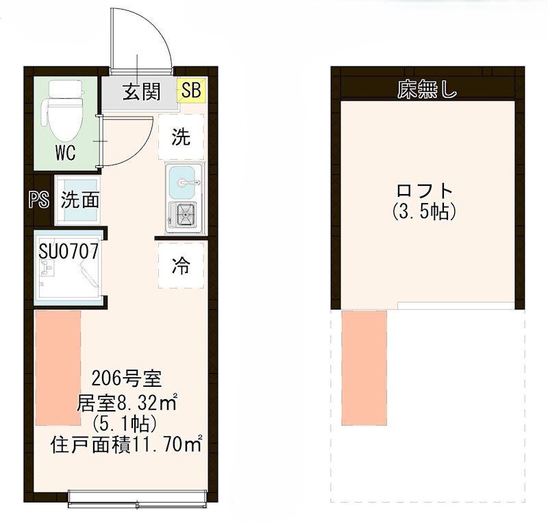 Ｍａｉｓｏｎ Ｂｏｎｈｅｕｒ 上井草 0206号室 間取り