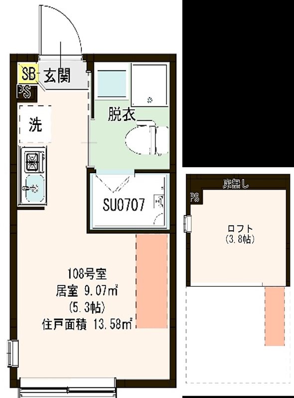 メゾン フルール 小岩駅前 0108号室 間取り