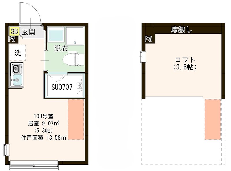 メゾン フルール 小岩駅前 0108号室 間取り