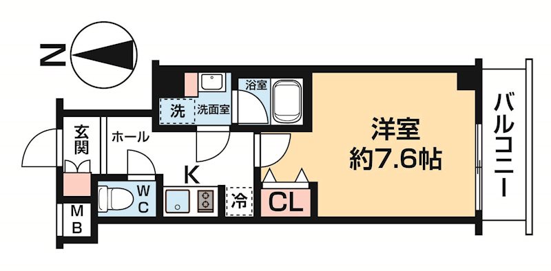 アンベリール大山ＷＥＳＴ 0102号室 間取り