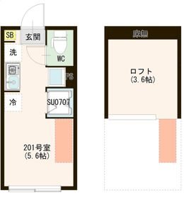 （仮称）早宮一丁目② 0201号室 間取り