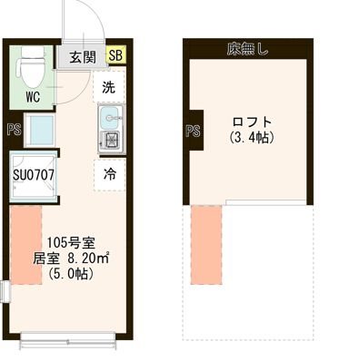 （仮称）仲宿⑨ 0105号室 間取り