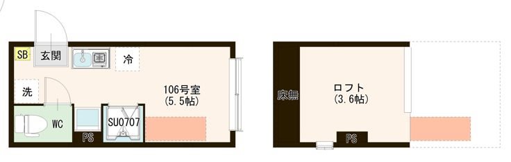 （仮称）早宮一丁目② 0106号室 間取り