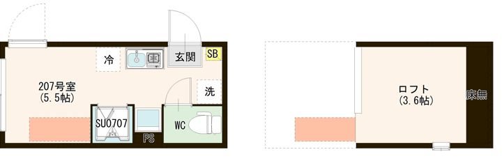 （仮称）早宮一丁目② 0207号室 間取り