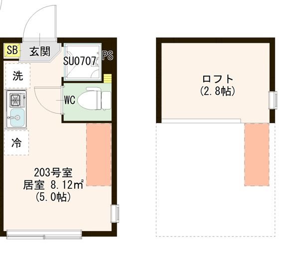（仮称）仲宿⑨ 0203号室 間取り