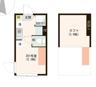 （仮称）上井草二丁目③ 0201号室 間取り