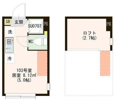 （仮称）仲宿⑨ 0103号室 間取り