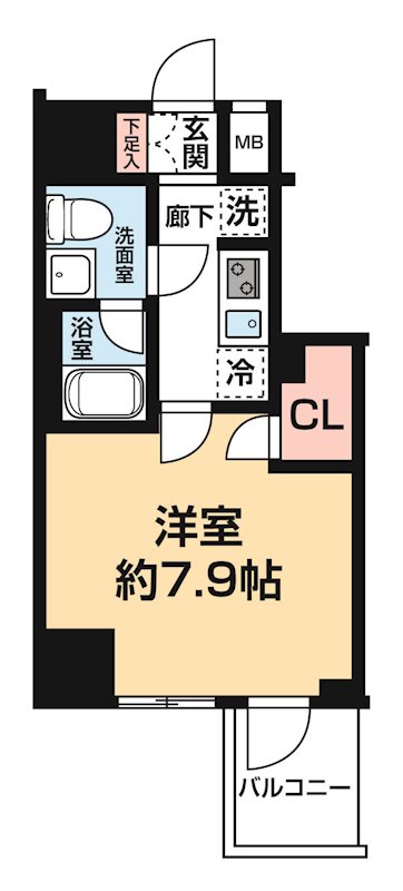 ＡＺＥＳＴ川崎Ⅱ 1002号室 間取り