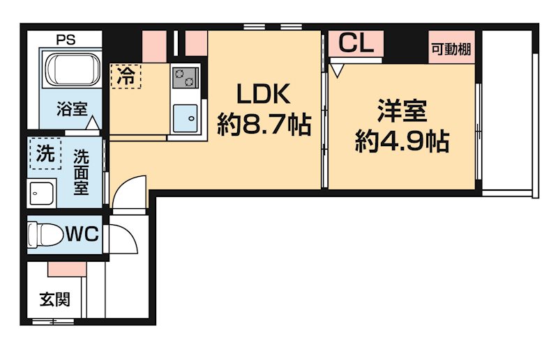 Ｌ.ＣＡＳＡ住吉 0302号室 間取り
