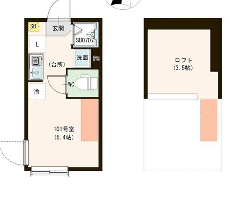 カーサ エスト 小岩 0101号室 間取り
