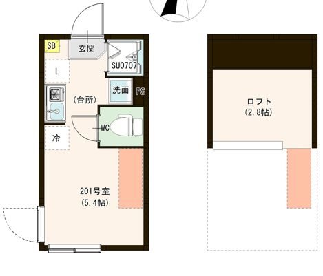 カーサ エスト 小岩 0201号室 間取り