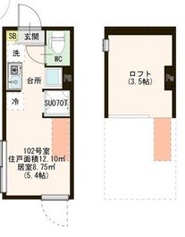 Ａｍｅｎ Ｃｏｒｎｅｒ 堀切 0102号室 間取り