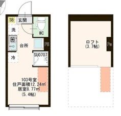 Ａｍｅｎ Ｃｏｒｎｅｒ 堀切 0103号室 間取り