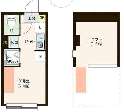 ル・ブラン小岩 0103号室 間取り