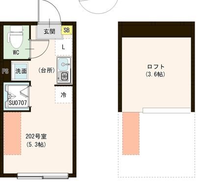 ル・ブラン小岩 0202号室 間取り