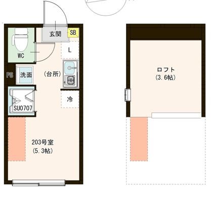 ル・ブラン小岩 0203号室 間取り