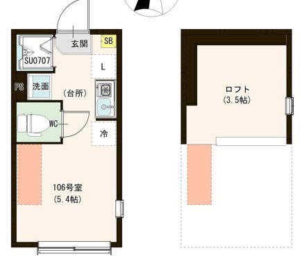 カーサ エスト 小岩 0106号室 間取り
